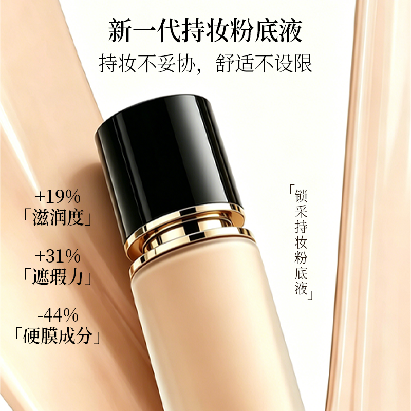 锁采持妆粉底液